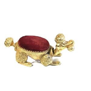 VTG 50’s Florenza Gold Poodle Dog Sewing Pin Cushion